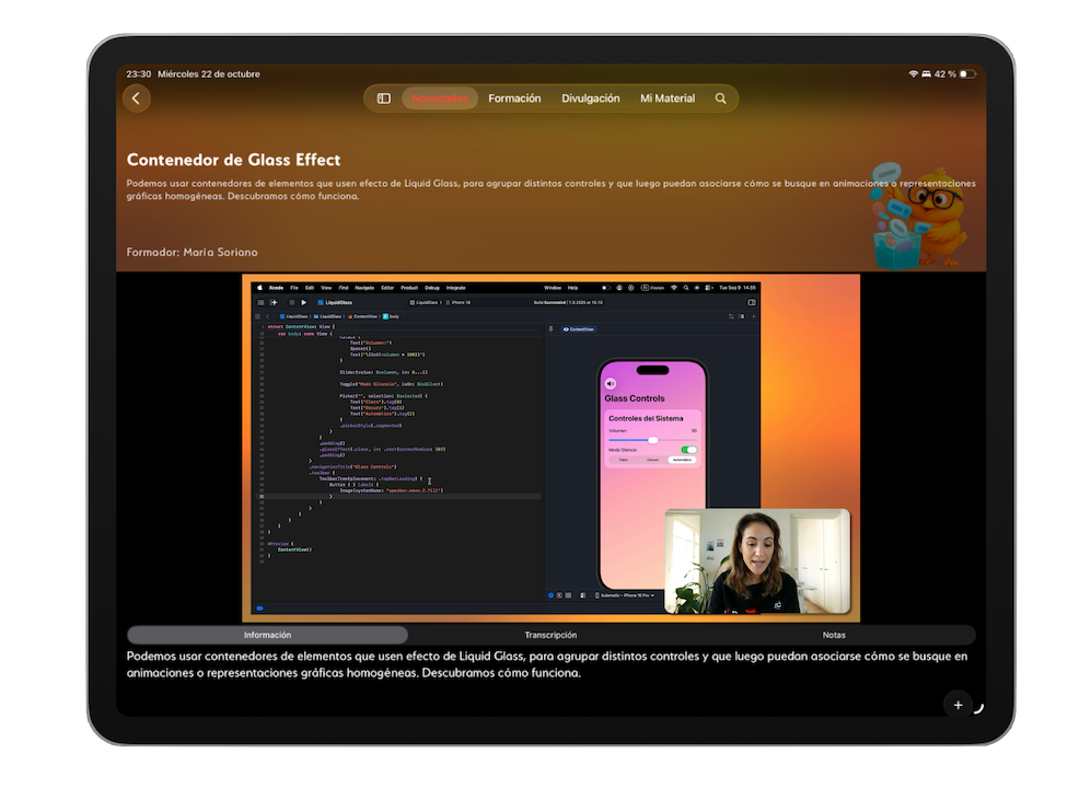 Practice screen inside Be Native with Swift exercises and supporting resources.