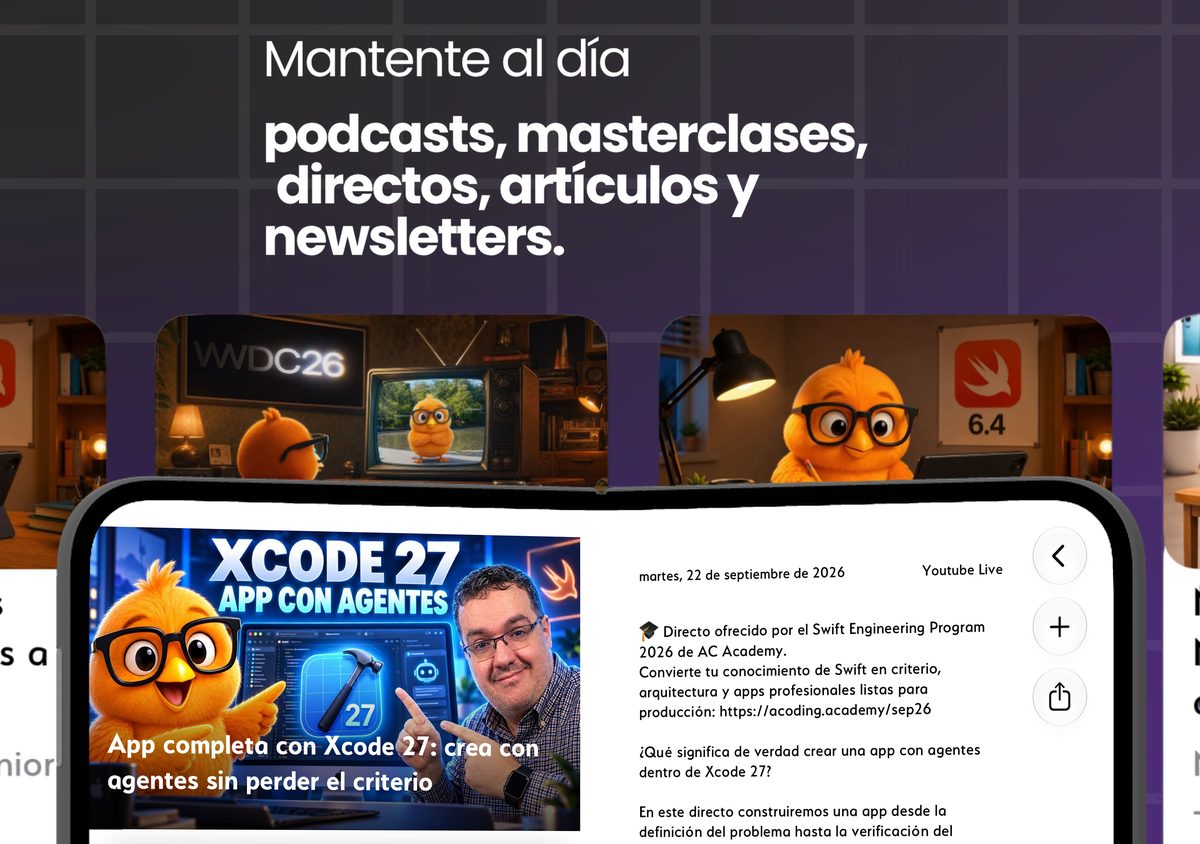 Be Native en un iPhone Duo obert com un llibre: un directe a una pàgina i la seva descripció a l’altra.
