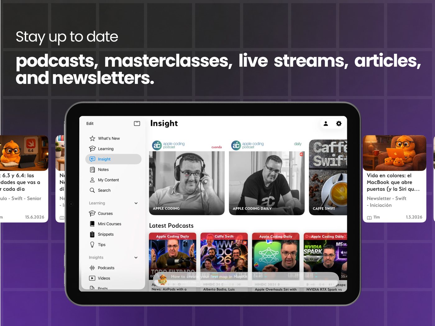 Courses, mini-courses, snippets and tips for all levels.