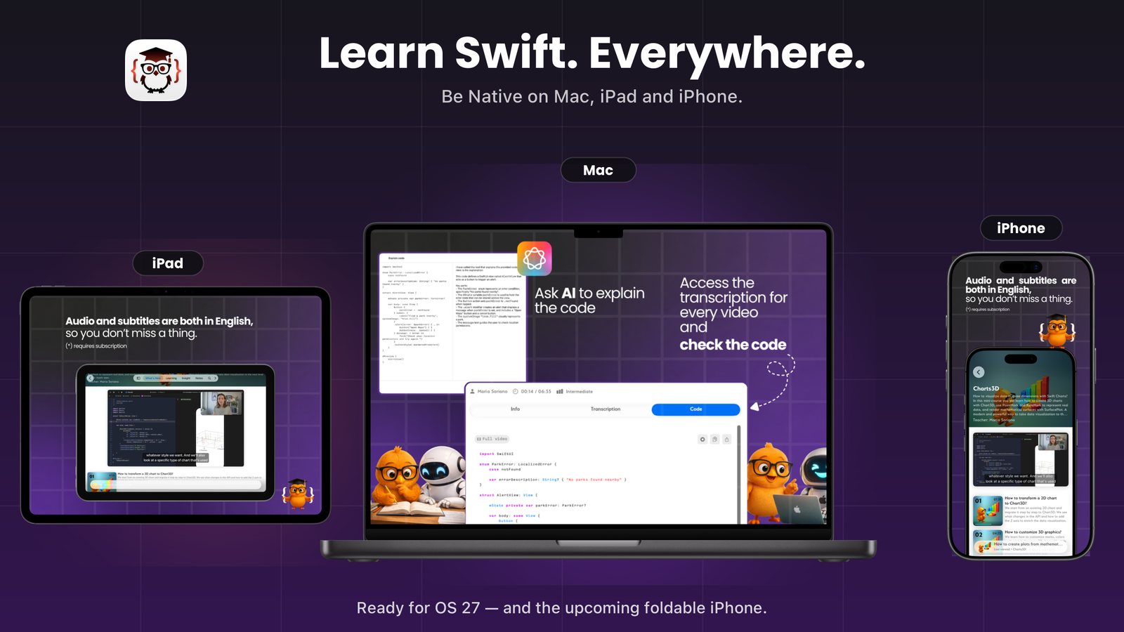 Be Native running side by side on Mac, iPad and iPhone.